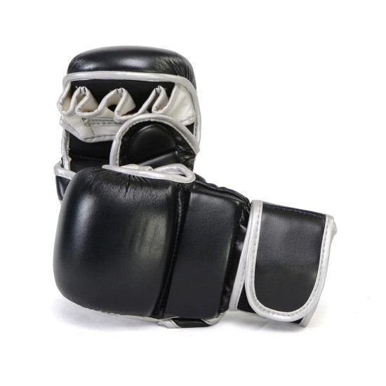 MMA Hybrid Sparring Gloves-BLK/SILVER MMA Hybrid Sparring Gloves-BLK/SILVER