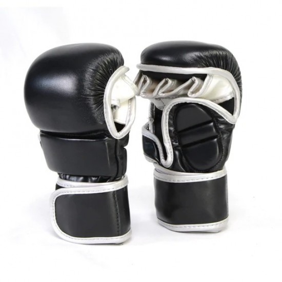 MMA Hybrid Sparring Gloves-BLK/SILVER MMA Hybrid Sparring Gloves-BLK/SILVER