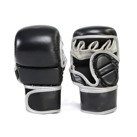 MMA Hybrid Sparring Gloves-BLK/SILVER MMA Hybrid Sparring Gloves-BLK/SILVER