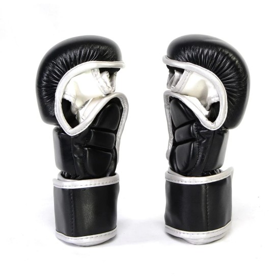 MMA Hybrid Sparring Gloves-BLK/SILVER MMA Hybrid Sparring Gloves-BLK/SILVER