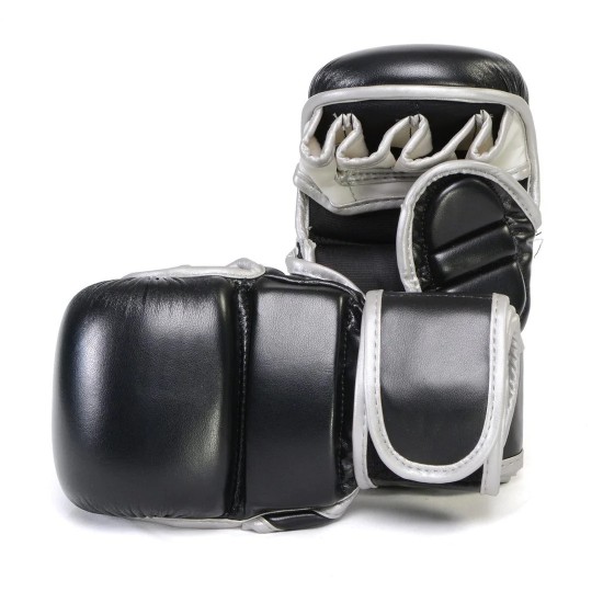 MMA Hybrid Sparring Gloves-BLK/SILVER MMA Hybrid Sparring Gloves-BLK/SILVER