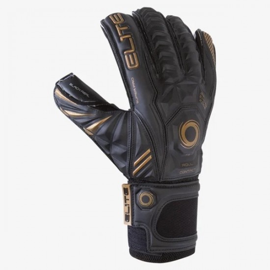 Elite Black Real Goalkeeper Gloves Elite Black Real Goalkeeper Gloves
