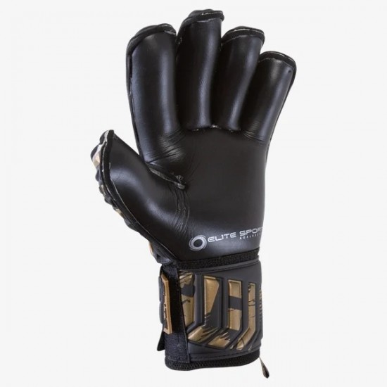 Elite Black Real Goalkeeper Gloves Elite Black Real Goalkeeper Gloves