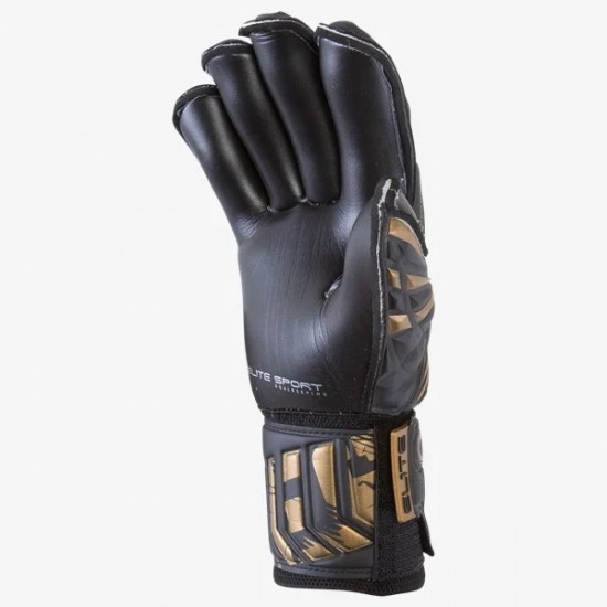 Elite Black Real Goalkeeper Gloves Elite Black Real Goalkeeper Gloves