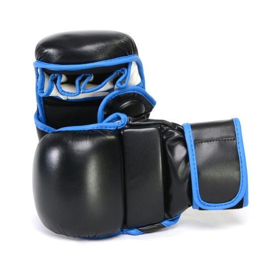 MMA Hybrid Sparring Gloves-BLK/BLUE MMA Hybrid Sparring Gloves-BLK/BLUE