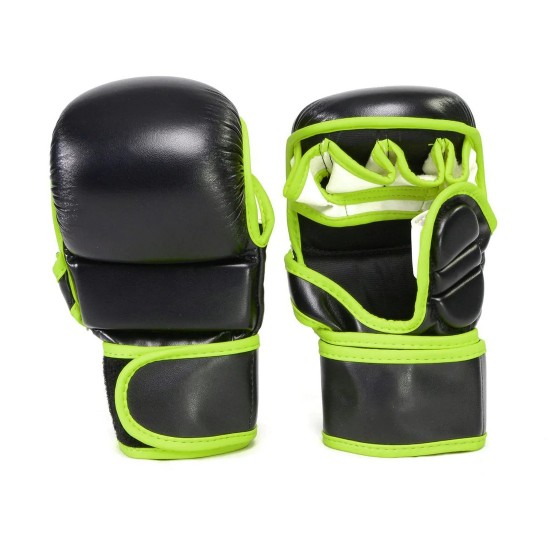 MMA Hybrid Sparring Gloves-BLK/GREEN MMA Hybrid Sparring Gloves-BLK/GREEN