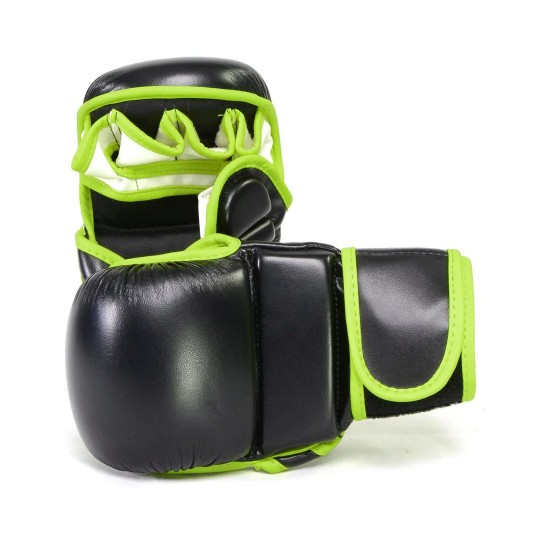 MMA Hybrid Sparring Gloves-BLK/GREEN MMA Hybrid Sparring Gloves-BLK/GREEN