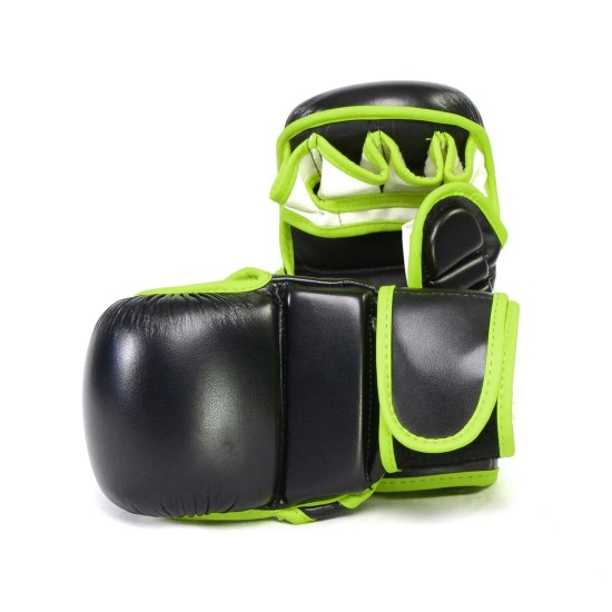 MMA Hybrid Sparring Gloves-BLK/GREEN MMA Hybrid Sparring Gloves-BLK/GREEN