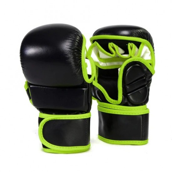 MMA Hybrid Sparring Gloves-BLK/GREEN MMA Hybrid Sparring Gloves-BLK/GREEN