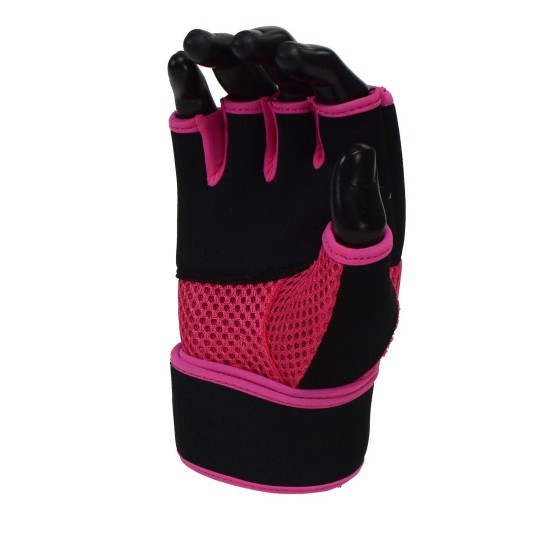 Gel Boxing MMA Kickboxing Cross Training Handwrap Gloves-BLK/PINK Gel Boxing MMA Kickboxing Cross Training Handwrap Gloves-BLK/PINK