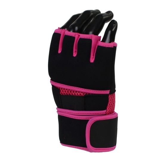 Gel Boxing MMA Kickboxing Cross Training Handwrap Gloves-BLK/PINK Gel Boxing MMA Kickboxing Cross Training Handwrap Gloves-BLK/PINK