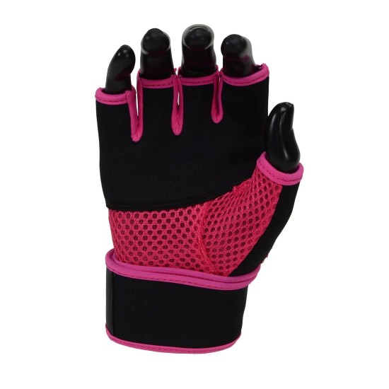 Gel Boxing MMA Kickboxing Cross Training Handwrap Gloves-BLK/PINK Gel Boxing MMA Kickboxing Cross Training Handwrap Gloves-BLK/PINK