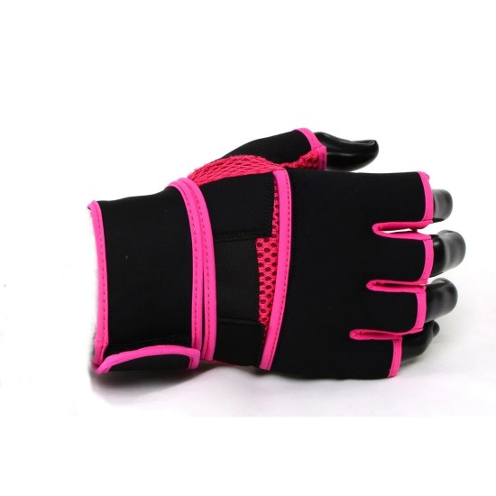 Gel Boxing MMA Kickboxing Cross Training Handwrap Gloves-BLK/PINK Gel Boxing MMA Kickboxing Cross Training Handwrap Gloves-BLK/PINK