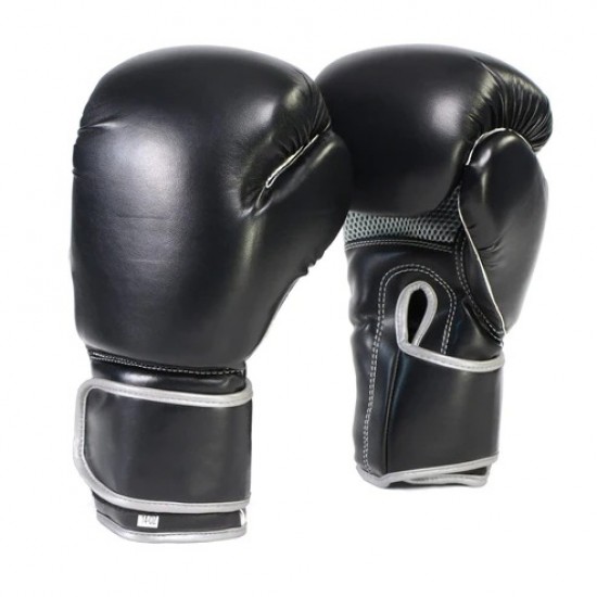 Gel Boxing Kickboxing Punching Bag Gloves-BLK/SILVER Gel Boxing Kickboxing Punching Bag Gloves-BLK/SILVER