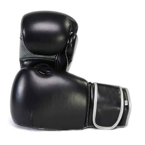 Gel Boxing Kickboxing Punching Bag Gloves-BLK/SILVER Gel Boxing Kickboxing Punching Bag Gloves-BLK/SILVER