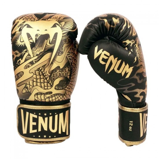 Black-Bronze Venum Dragon's Flight Boxing Gloves Black-Bronze Venum Dragon's Flight Boxing Gloves