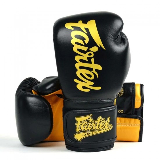Black-Gold Fairtex BGV18 Super Boxing Gloves Black-Gold Fairtex BGV18 Super Boxing Gloves