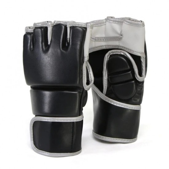 MMA Grappling Gloves-BLK/SILVER KS 2398 MMA Grappling Gloves-BLK/SILVER KS 2398