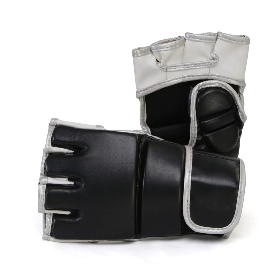 MMA Grappling Gloves-BLK/SILVER KS 2398 MMA Grappling Gloves-BLK/SILVER KS 2398