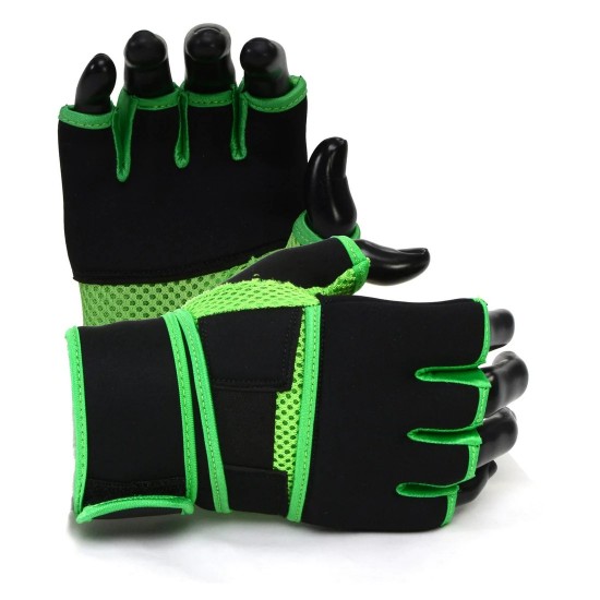 X-Fitness XF3000 Gel Boxing MMA Kickboxing Cross Training Handwrap Gloves-BLK/GREEN X-Fitness XF3000 Gel Boxing MMA Kickboxing Cross Training Handwrap Gloves-BLK/GREEN