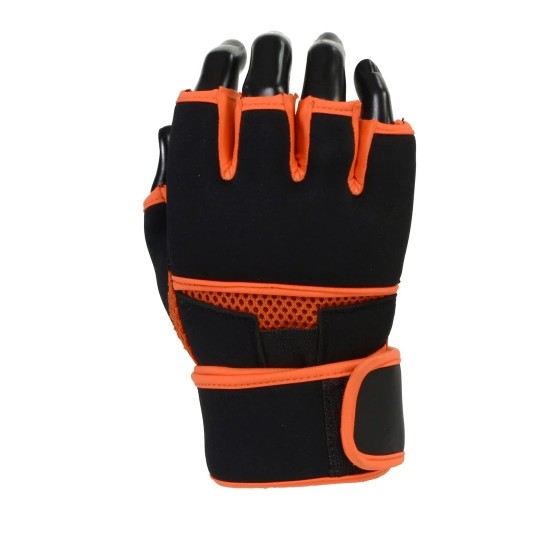 Gel Boxing MMA Kickboxing Cross Training Handwrap Gloves-BLK/ORANGE KS 2406 Gel Boxing MMA Kickboxing Cross Training Handwrap Gloves-BLK/ORANGE KS 2406