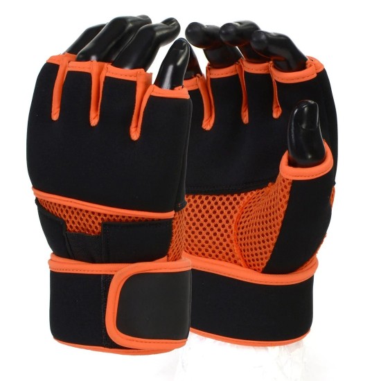 Gel Boxing MMA Kickboxing Cross Training Handwrap Gloves-BLK/ORANGE KS 2406 Gel Boxing MMA Kickboxing Cross Training Handwrap Gloves-BLK/ORANGE KS 2406