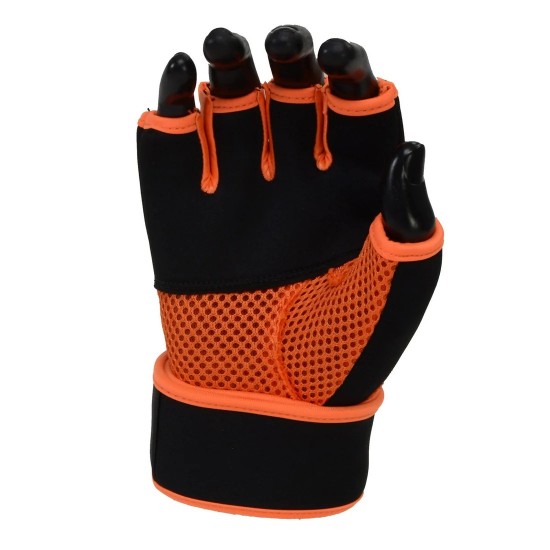 Gel Boxing MMA Kickboxing Cross Training Handwrap Gloves-BLK/ORANGE KS 2406 Gel Boxing MMA Kickboxing Cross Training Handwrap Gloves-BLK/ORANGE KS 2406