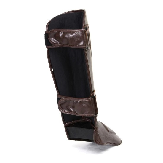 Brown Muay Thai Kickboxing Shin Guards KS 2420 Brown Muay Thai Kickboxing Shin Guards KS 2420