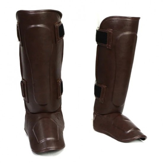 Brown Muay Thai Kickboxing Shin Guards KS 2420 Brown Muay Thai Kickboxing Shin Guards KS 2420