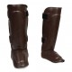 Brown Muay Thai Kickboxing Shin Guards KS 2420 Brown Muay Thai Kickboxing Shin Guards KS 2420