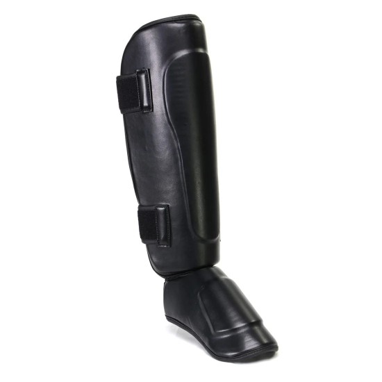 Black and Silver Hybrid Kickboxing MMA Shin Guards KS 2423 Black and Silver Hybrid Kickboxing MMA Shin Guards KS 2423