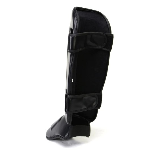 Black and Silver Hybrid Kickboxing MMA Shin Guards KS 2423 Black and Silver Hybrid Kickboxing MMA Shin Guards KS 2423