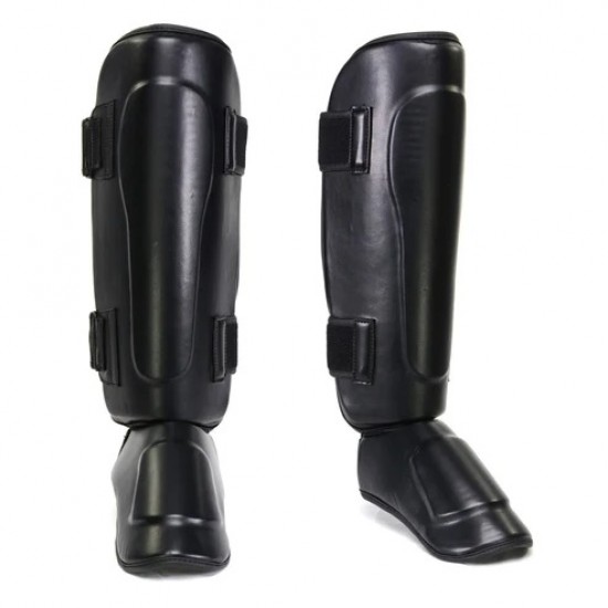 Black and Silver Hybrid Kickboxing MMA Shin Guards KS 2423 Black and Silver Hybrid Kickboxing MMA Shin Guards KS 2423