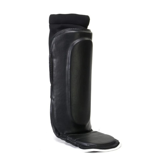 Black and Silver Hybrid Kickboxing MMA Shin Guards KS 2423 Black and Silver Hybrid Kickboxing MMA Shin Guards KS 2423