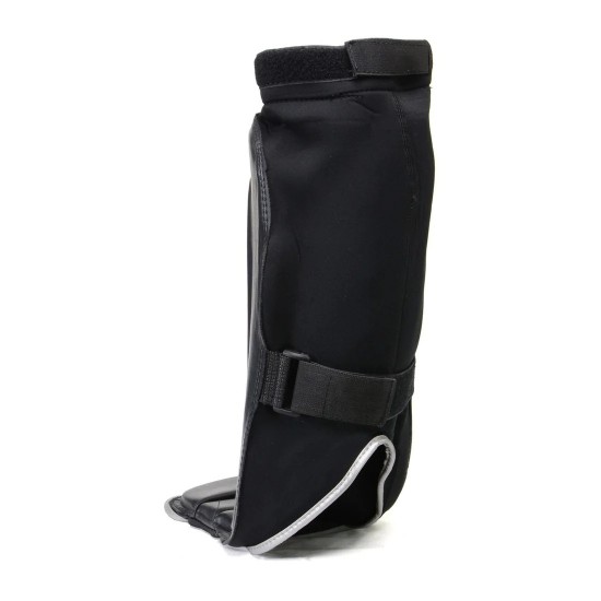 Black and Silver Hybrid Kickboxing MMA Shin Guards KS 2423 Black and Silver Hybrid Kickboxing MMA Shin Guards KS 2423