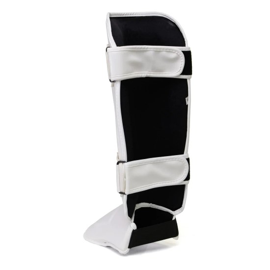 White Muay Thai Kickboxing Shin Guards KS 2424 White Muay Thai Kickboxing Shin Guards KS 2424