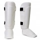 White Muay Thai Kickboxing Shin Guards KS 2424 White Muay Thai Kickboxing Shin Guards KS 2424