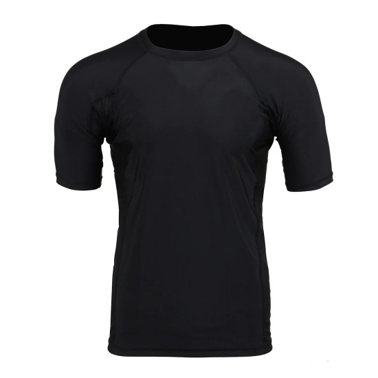 Men's Black Short Sleeve Compression Rash Guard Athletic Shirt- MMA, BJJ, Wrestling, Cross Training KS 2431 Men's Black Short Sleeve Compression Rash Guard Athletic Shirt- MMA, BJJ, Wrestling, Cross Training KS 2431
