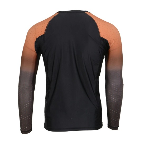 Men's Black and Brown Long Sleeve Compression Rash Guard Men's Black and Brown Long Sleeve Compression Rash Guard