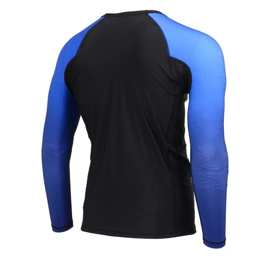 Men's Black and Blue Long Sleeve Compression Rash Guard Athletic Shirt- MMA, BJJ, Wrestling, Cross Training Men's Black and Blue Long Sleeve Compression Rash Guard Athletic Shirt- MMA, BJJ, Wrestling, Cross Training