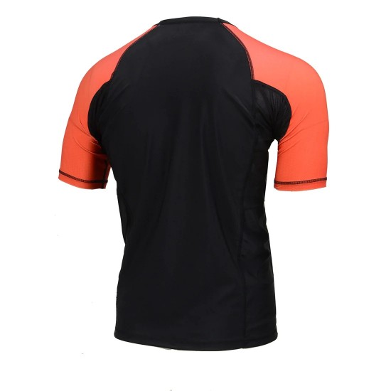 Men's Black and Red Short Sleeve Compression Rash Guard Athletic Shirt- MMA, BJJ, Wrestling, Cross Training Men's Black and Red Short Sleeve Compression Rash Guard Athletic Shirt- MMA, BJJ, Wrestling, Cross Training