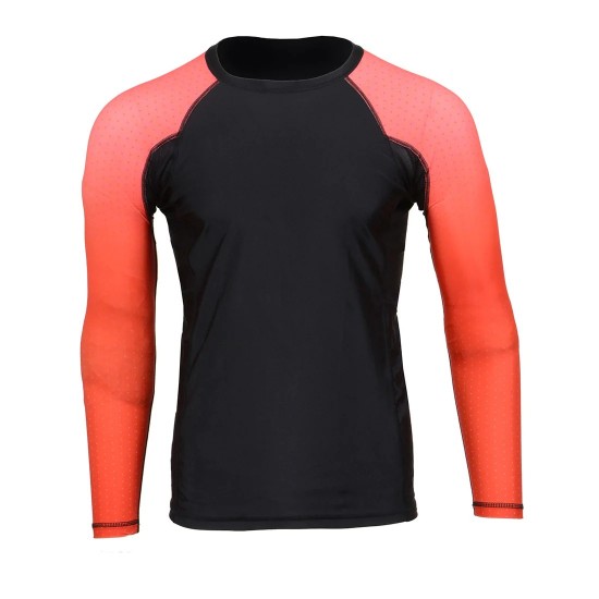 Men's Black and Red Long Sleeve Compression Rash Guard Athletic Shirt- MMA, BJJ, Wrestling, Cross Training Men's Black and Red Long Sleeve Compression Rash Guard Athletic Shirt- MMA, BJJ, Wrestling, Cross Training