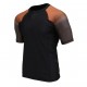 Men's Black and Brown Short Sleeve Compression Rash Guard Athletic Shirt- MMA, BJJ, Wrestling, Cross Training Men's Black and Brown Short Sleeve Compression Rash Guard Athletic Shirt- MMA, BJJ, Wrestling, Cross Training