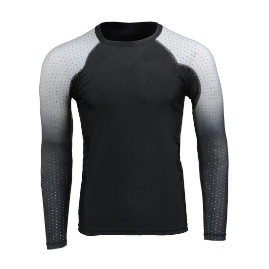 Men's Black and Grey Long Sleeve Compression Rash Guard Athletic Shirt- MMA, BJJ, Wrestling, Cross Training Men's Black and Grey Long Sleeve Compression Rash Guard Athletic Shirt- MMA, BJJ, Wrestling, Cross Training