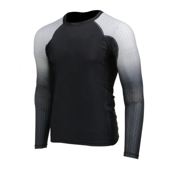Men's Black and Grey Long Sleeve Compression Rash Guard Athletic Shirt- MMA, BJJ, Wrestling, Cross Training Men's Black and Grey Long Sleeve Compression Rash Guard Athletic Shirt- MMA, BJJ, Wrestling, Cross Training