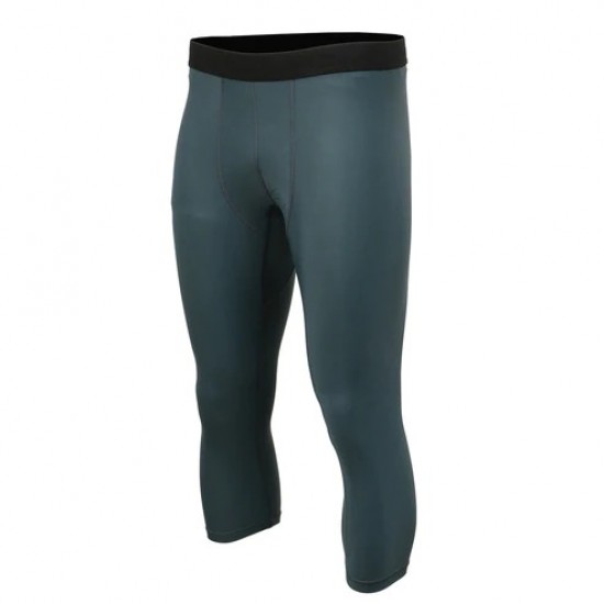 Men's Grey 3/4 Length Compression Base Layer Workout Pants Jiu Jitsu Spats Tights Men's Grey 3/4 Length Compression Base Layer Workout Pants Jiu Jitsu Spats Tights