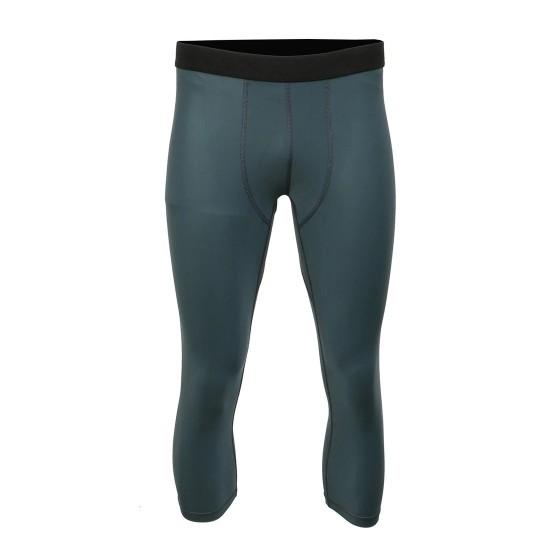 Men's Grey 3/4 Length Compression Base Layer Workout Pants Jiu Jitsu Spats Tights Men's Grey 3/4 Length Compression Base Layer Workout Pants Jiu Jitsu Spats Tights