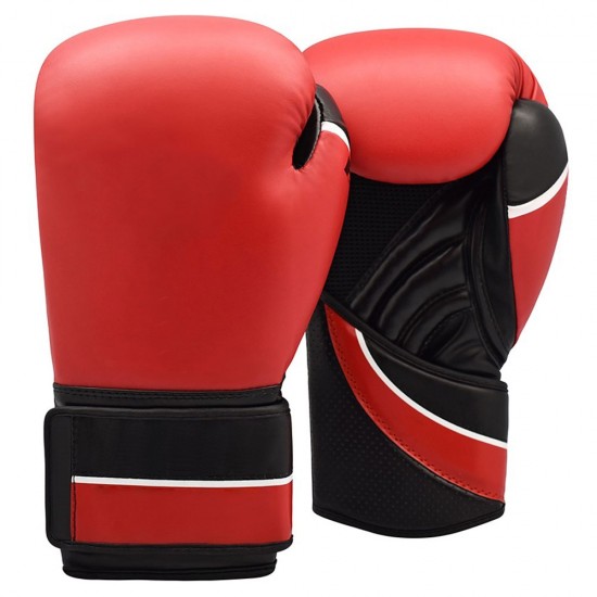 Black and Red Top Leather Boxing Gloves Black and Red Top Leather Boxing Gloves