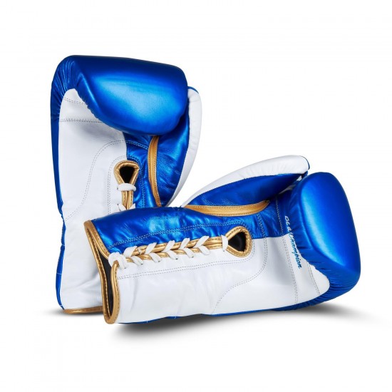 Blue and WhitePro Leather Boxing Gloves Blue and WhitePro Leather Boxing Gloves