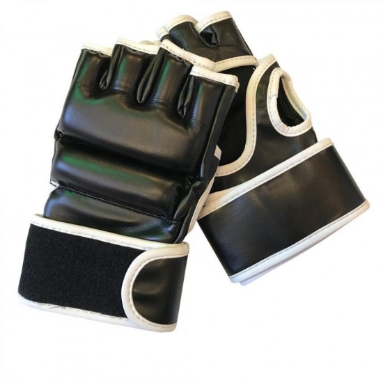 Black And White Best Quality MMA Gloves Black And White Best Quality MMA Gloves